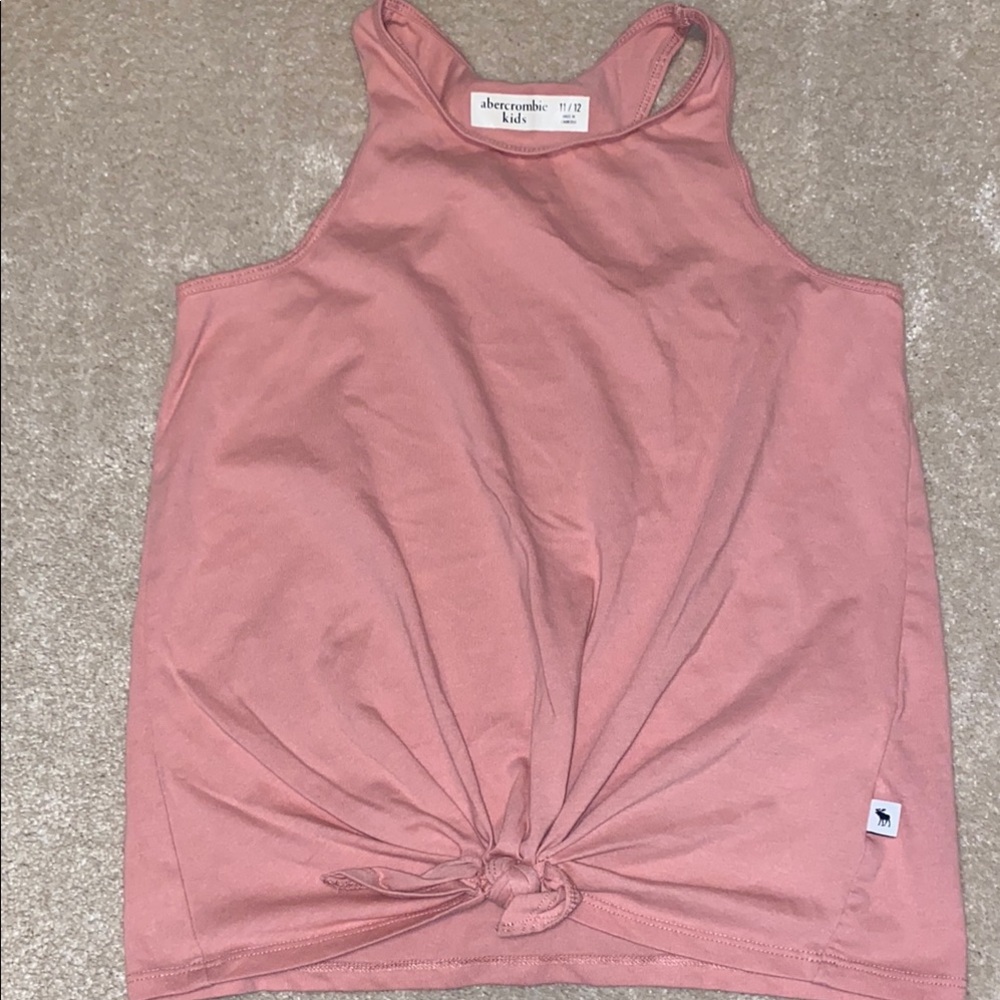 Abercrombie & Fitch Pink Tie Front racerback tank top